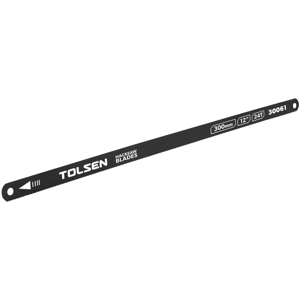 Lưỡi cưa đen (10 lưỡi) 30061 TOL số lượng răng 24T, chất liệu thép cacbon xử lý nhiệt, màu đen, kích thước 300 x 12 mm / 12 &quot;&quot;x 1/2&quot;&quot; - Hoa Sen Home - Hàng chính hãng