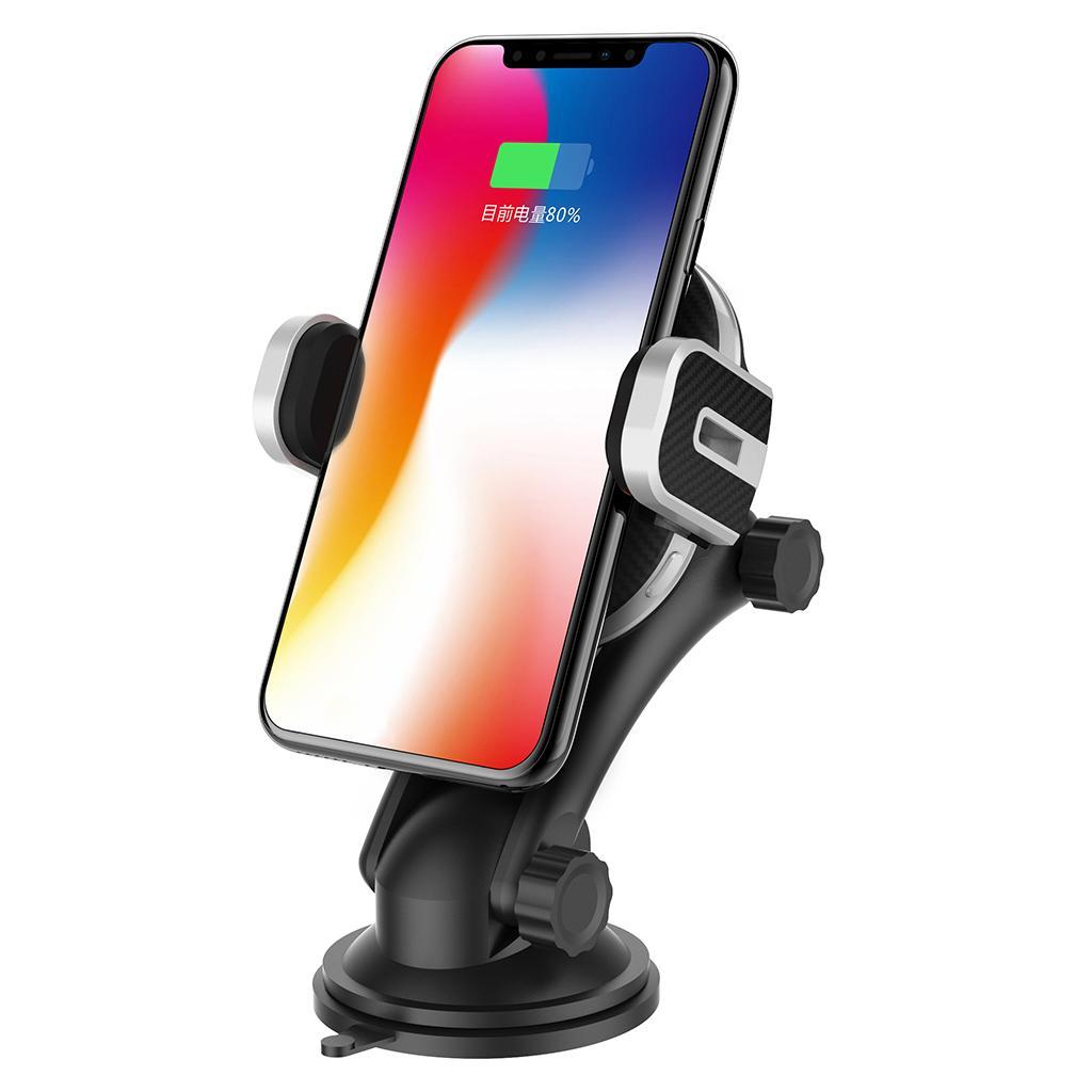 Mobile Phone Car Mount Sucker Bracket Car Charging Holder Wireless Charger