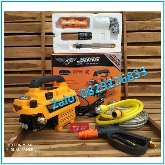 Máy rửa xe boss B11 3500w có chỉnh áp thế hệ mới tặng bình bọt tuyết ống nói súng