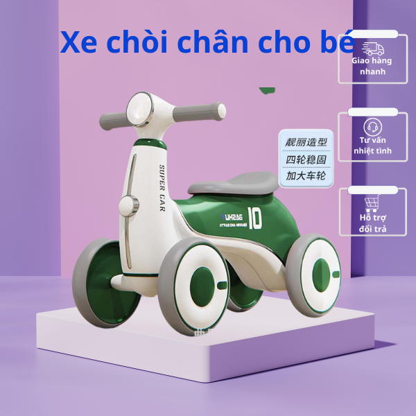 Xe chòi chân cho bé, 4 bánh phù hợi bé 1,2,3,4, tuổi, siêu dễ thương hình hươu cao cổ bóng, đẹp