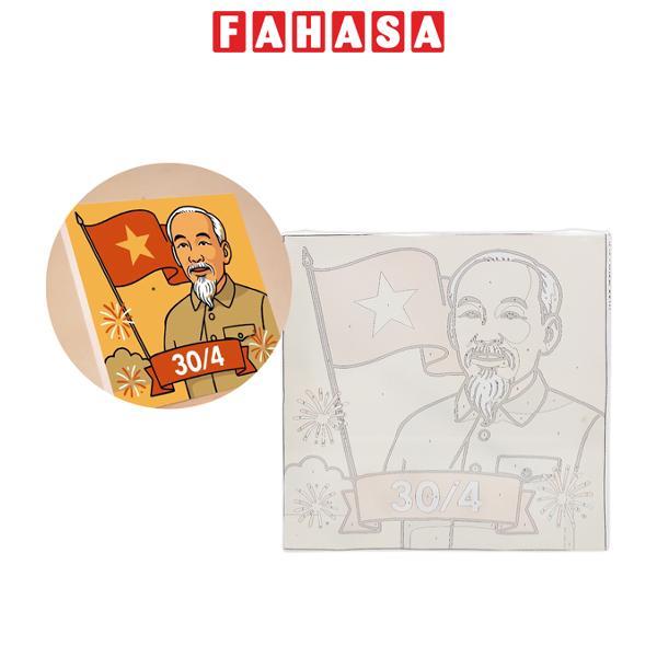 Tranh Tô Màu Số Hóa - Bác Hồ Ngày 30/4 - 20 x 20 cm - Dali K195