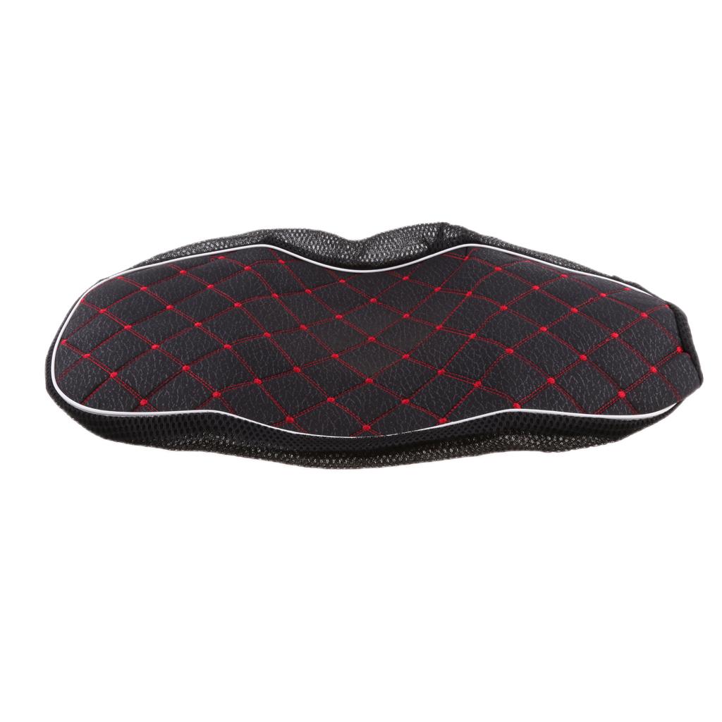 Black Motorcycle Electric Car Scooter Breathable Seat Cushion Protector Cover