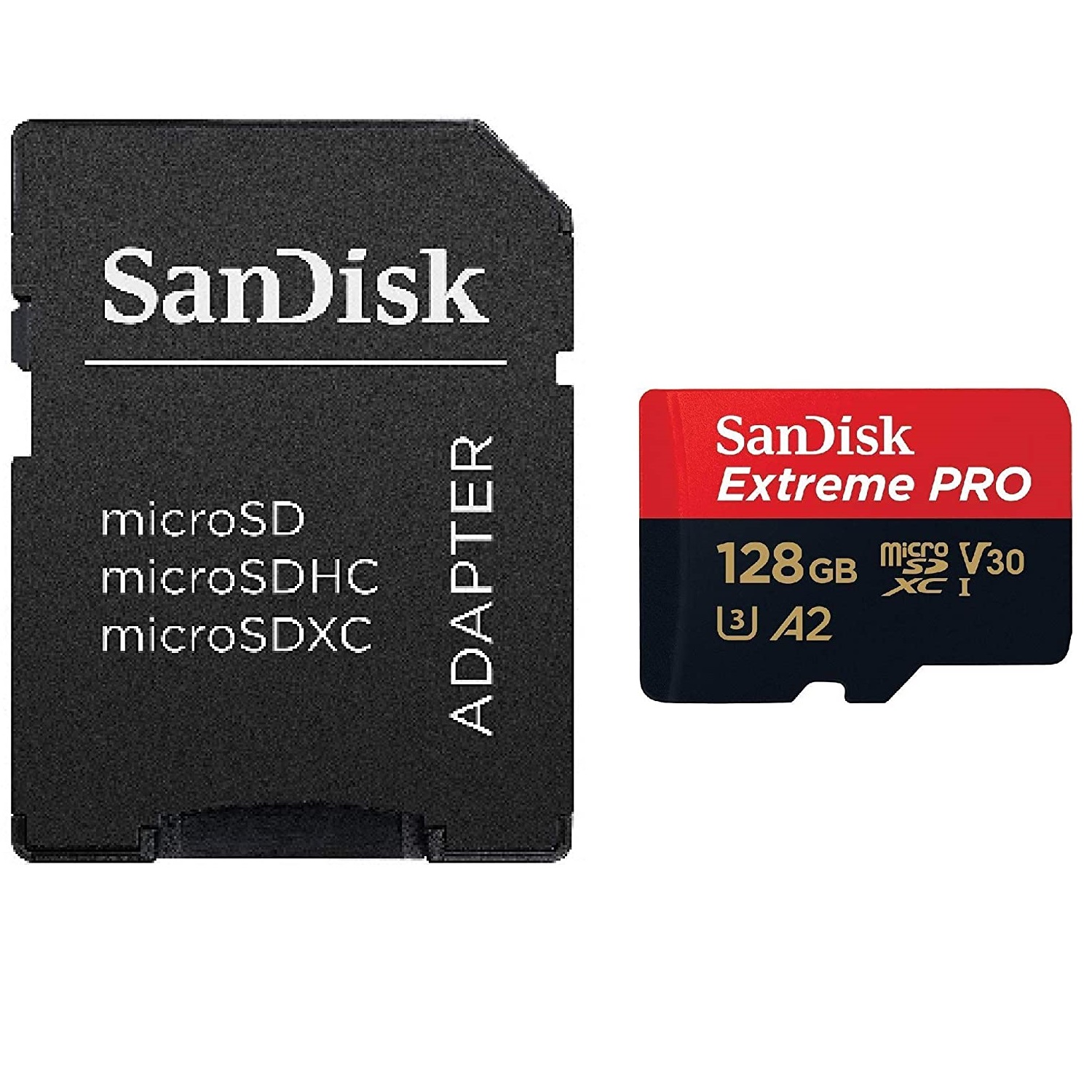 Thẻ Nhớ MicroSDXC SanDisk Extreme Pro A2 V30 U3 4K 128GB R170MB/s W90MB/s (Đen đỏ) Hàng Chính Hãng