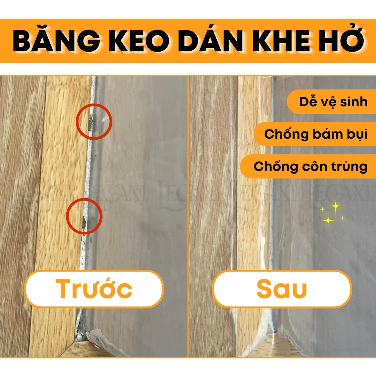 Băng keo che khe hở ngăn côn trùng làm tổ chống bám bụi bẩn chống mưa tạt gió lùa Legaxi