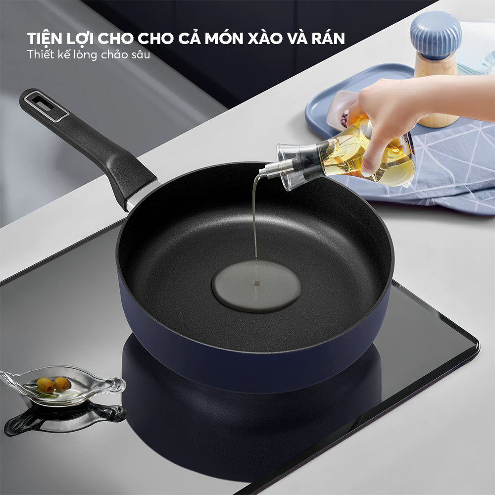 Chảo Chống Dính Nhập Khẩu Elmich EL8086 EL8087 EL8088 Size 24,26,28cm, Hàng Chính Hãng - JoyMall