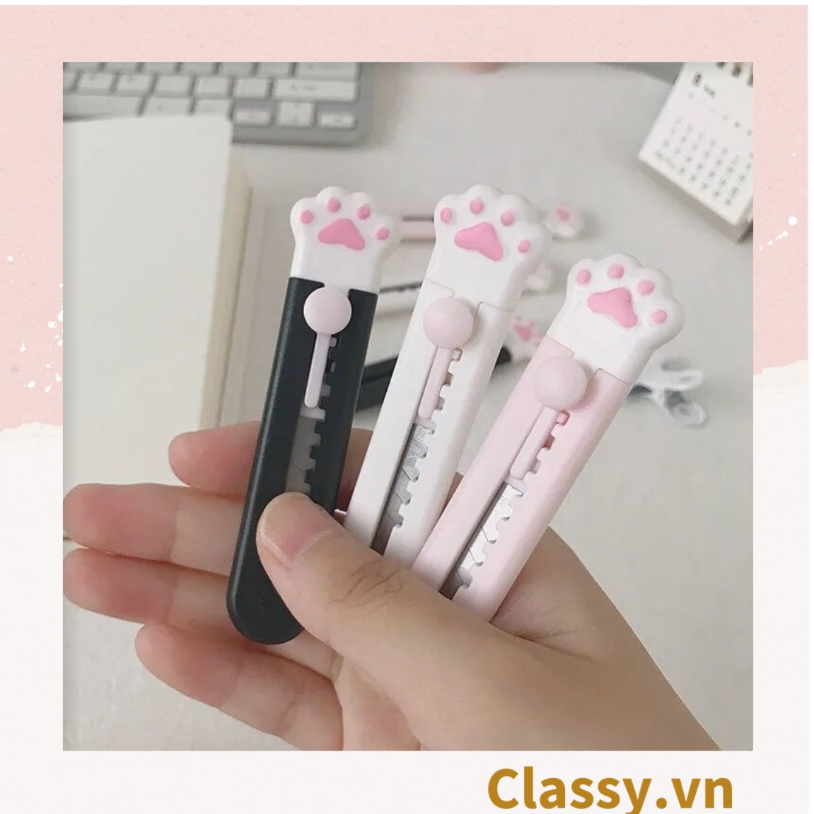 Dao Dọc Giấy Chân Mèo Classy Dễ Thương PK642