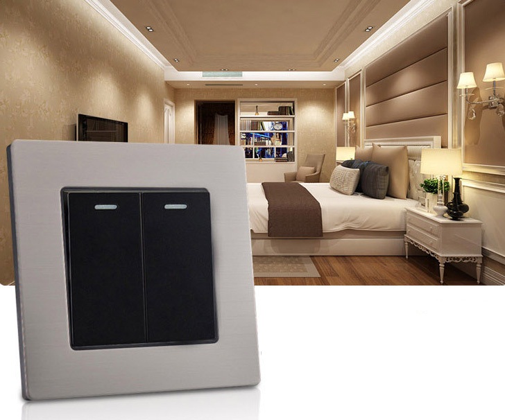 Công Tắc Điện Âm Tường 2 Nút TK-KL2N
