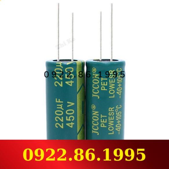 1 Chiếc Tụ Điện Nhôm Esr Thấp 450 V 220 Uf 18*40 Mm Tụ Điện 220 Uf 450 V Tần Số Cao 20% hàng mới về