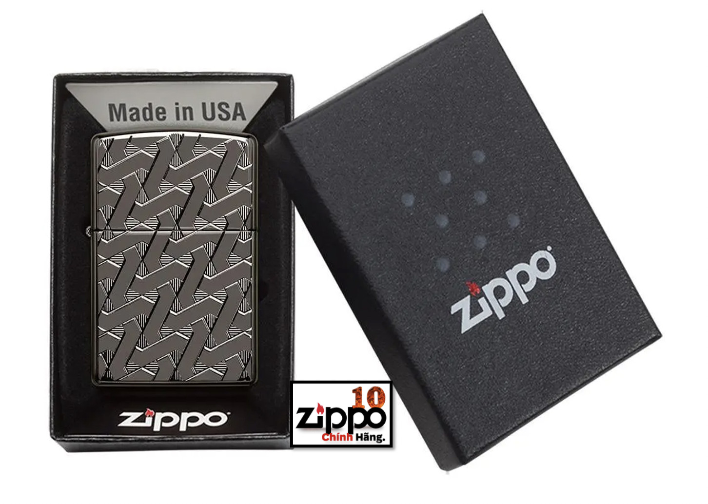 Bật lửa ZIPPO 49173 Armor Geometric Weave Design - Chính hãng 100%