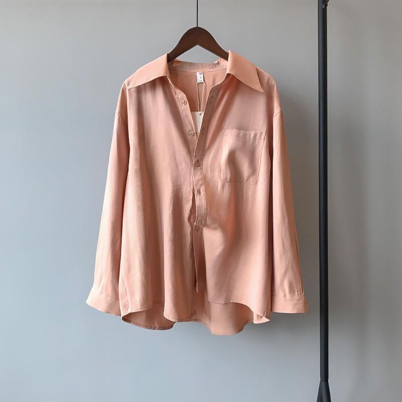 ÁO SƠ MI LỤA SATIN PHẢN QUANG FORM RỘNG