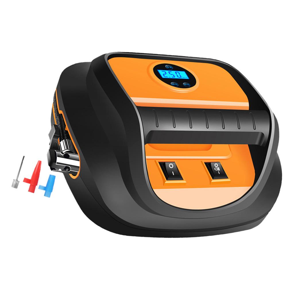 Air Compressor, Multi-Function Digital Display Portable Air Compressor Pump for Car, Bicycle, Ball, Air Mattress, Rubber Boat