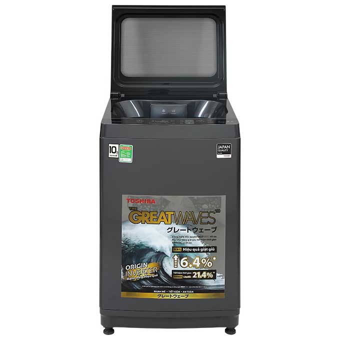 Máy giặt Toshiba Inverter 10.5 kg AW-DUK1150HV(MG) lồng đứng-Hàng chính hãng - Giao tại HN và 1 số tỉnh toàn quốc