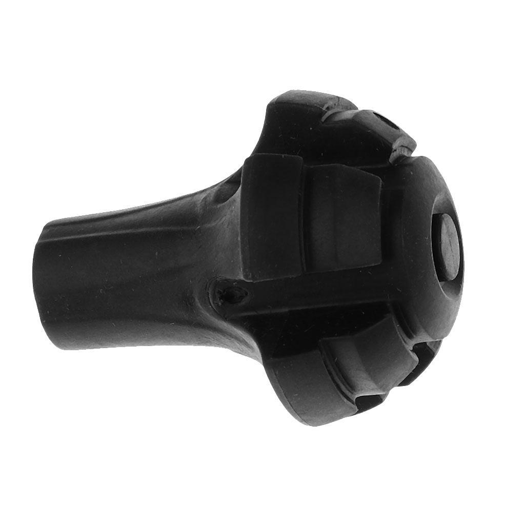 2X 2x Rubber Round Tip End  for Walking Trekking Stick Cane Pole Pin Crutch