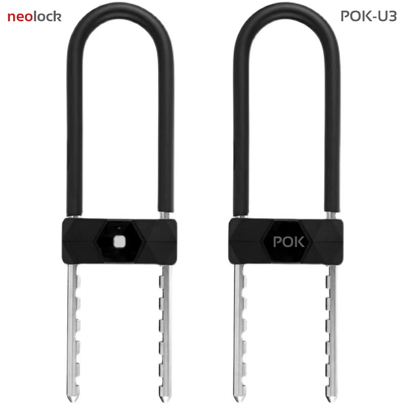 Khóa chữ u càng dài chuyên khóa xe máy, xe điện và cửa kính cường lực neolock