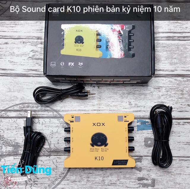 Bộ sound card k10 2020 bản kỷ niệm 10 năm hãng ra dòng xox bản tiếng anh đã kèm dây