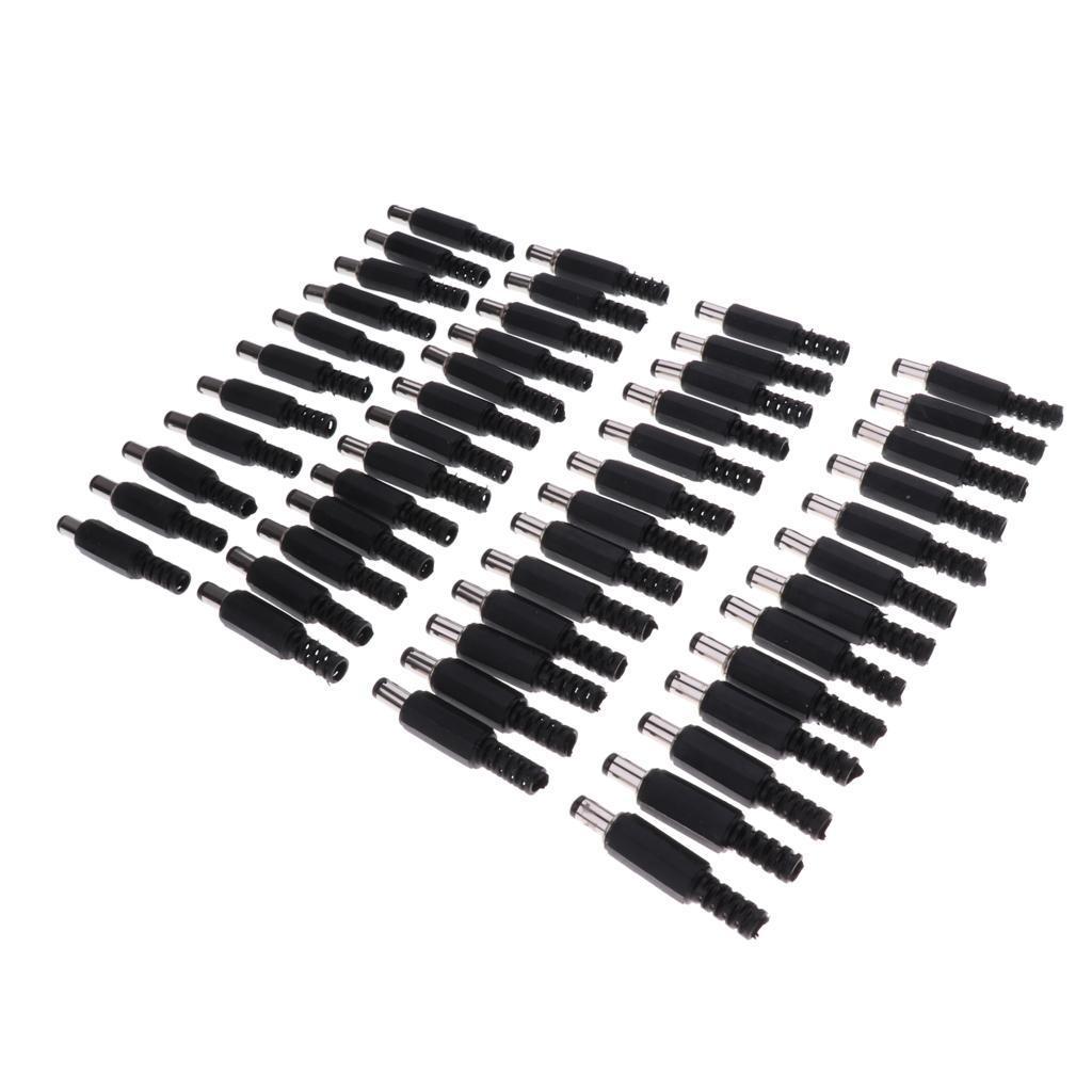 50Pcs 5.5X2.1MM Male Electrical Socket Outlet DC-005 DC Power Plug Connector