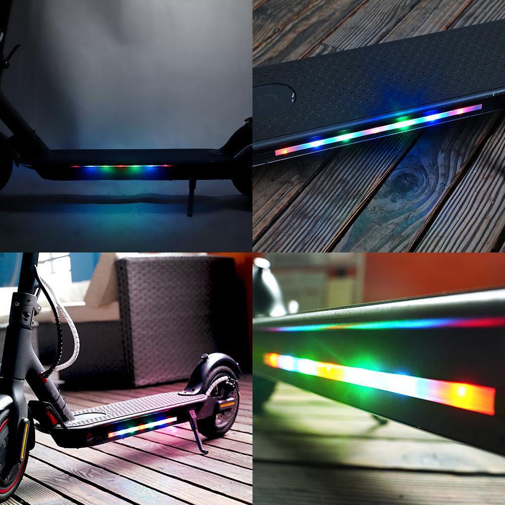 Compatible for Xiaom 9 Electric Scooter LED Light Bar Colorful Waterproof Light Bars Decorative Chassis Light with ELEN