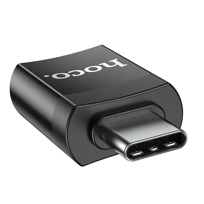 Đầu chuyển đổi Type C ra USB 3.0 Hoco UA17, đầu nối cắm USB, truyền dữ liệu, OTG hàng chính hãng Hoco - Type C &amp; IP to USB
