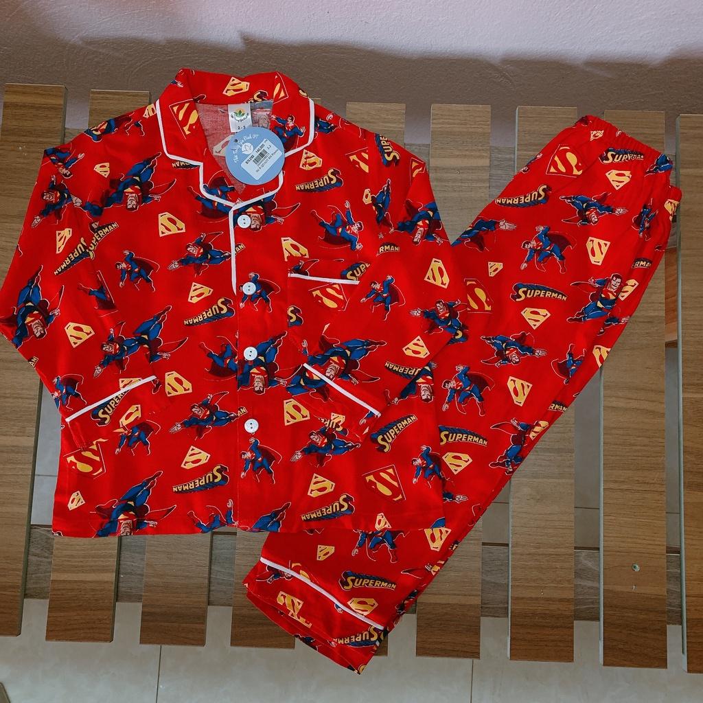 Bộ pijama lanh bé trai quần dài, áo dài B70.2103 - Thời Trang Gia Đình VT