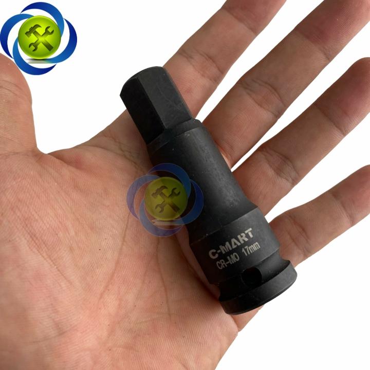 Tuýp lục giác đen 17mm C-mart F0049-H17 loại 1/2 dài 78mm