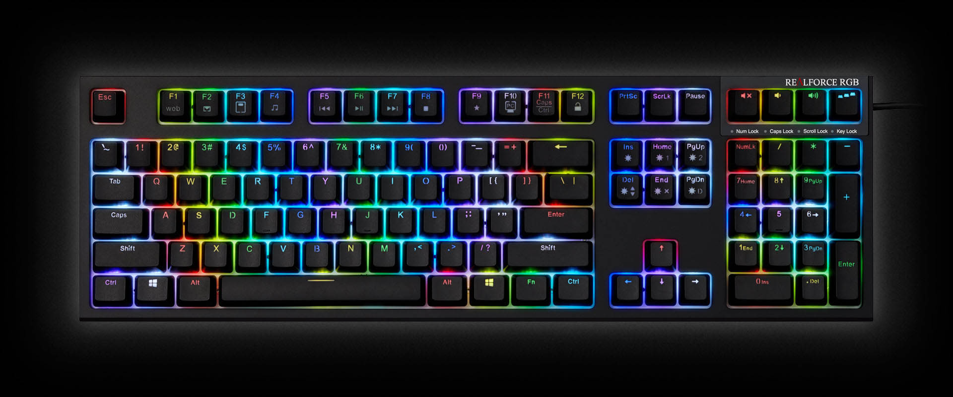 Bàn phím cơ Realforce R2 RGB 45g - Hàng Chính Hãng