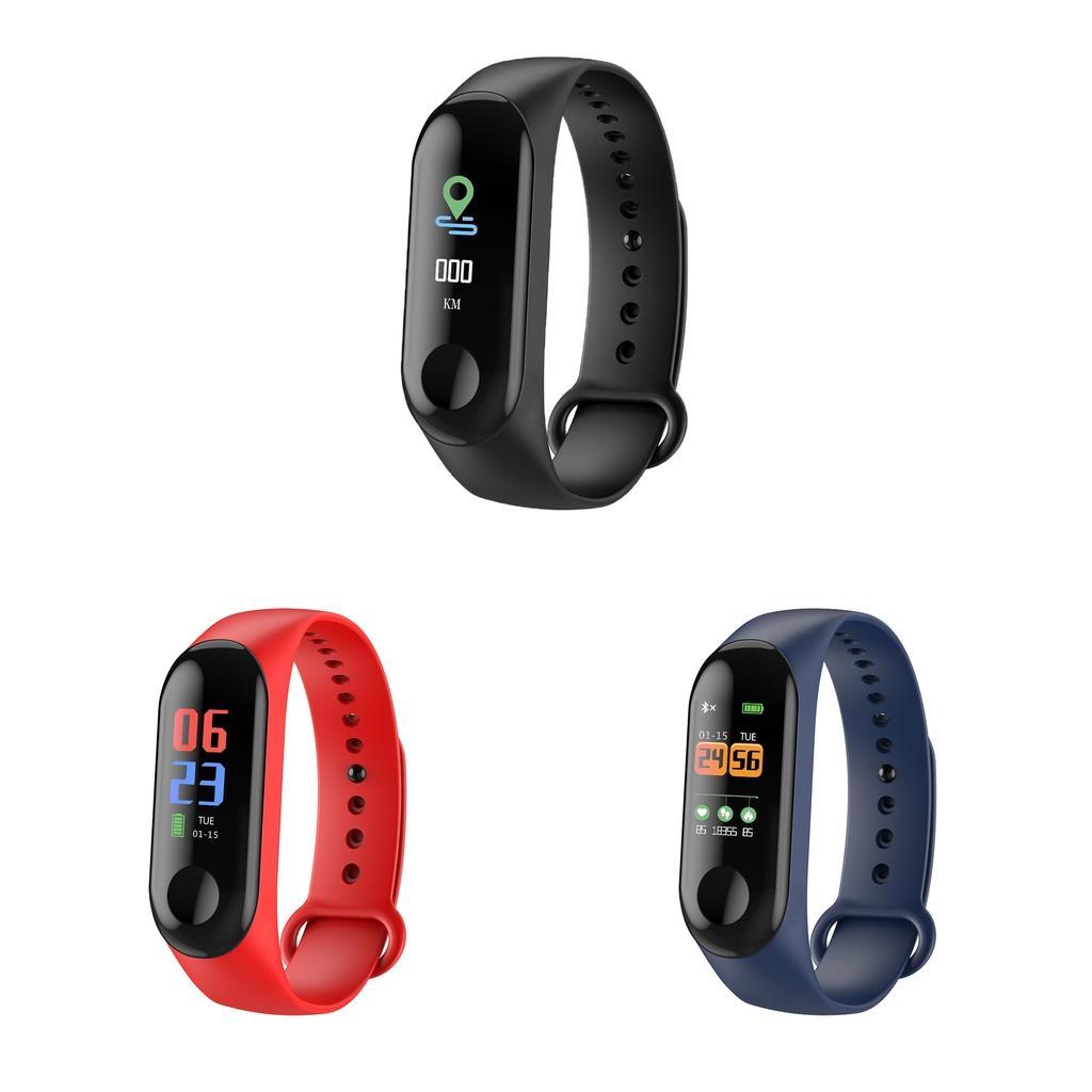 M3C Smart Band Color Screen Bracelet Blood Pressure Monitor Smart Ring black