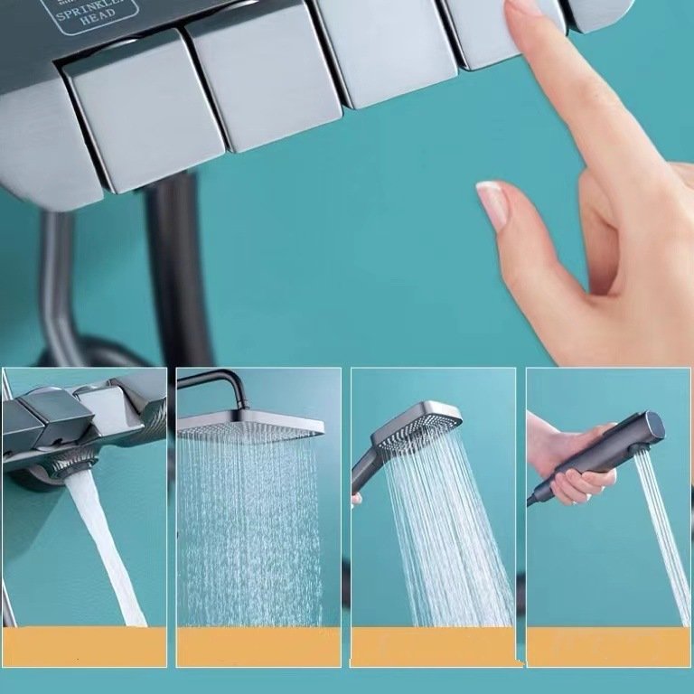 Cây Sen Tắm Đứng Nhiều chế độ nước Nano Silver - Phong cách Châu Âu