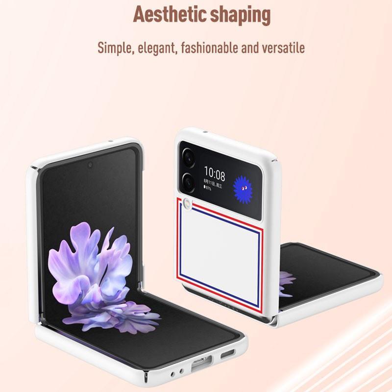Ốp điện thoại cứng họa tiết đường kẻ chống sốc cho Samsung Galaxy Z Flip 3