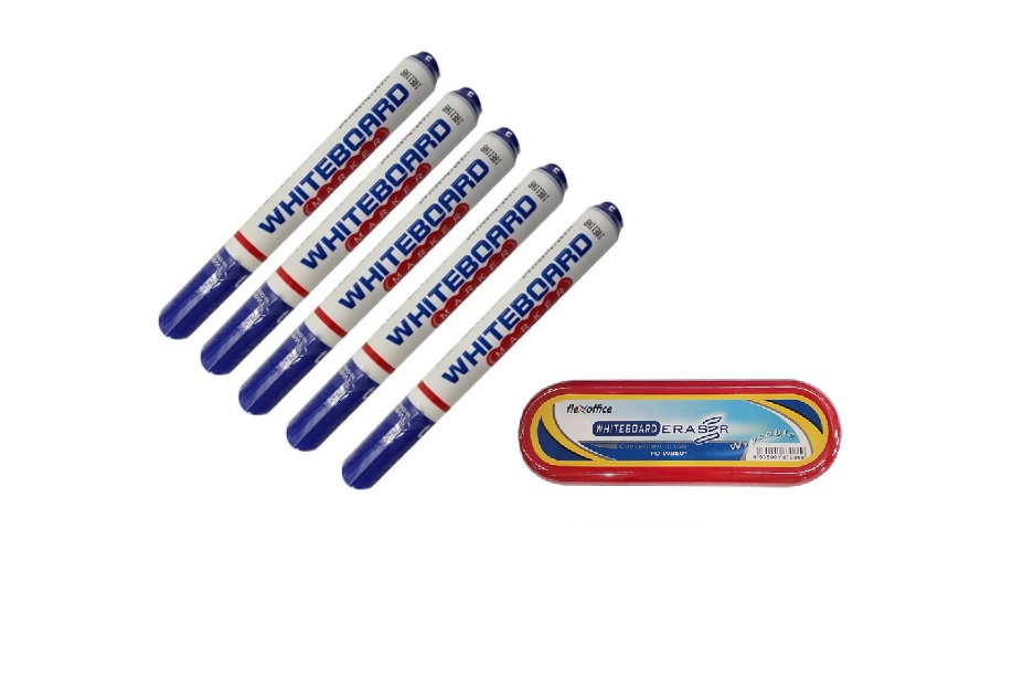 Combo 05 Cây Bút Lông Bảng FO-WB015 Và 01 Cái Lau Bảng FO-WBE01