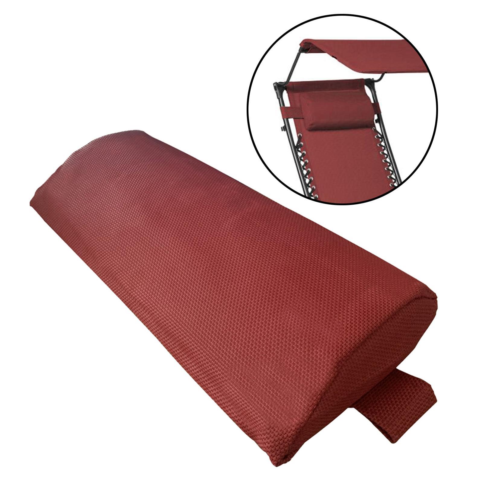 2X Headrest Pillow Lounge Chair Pillow Adjustable Beige