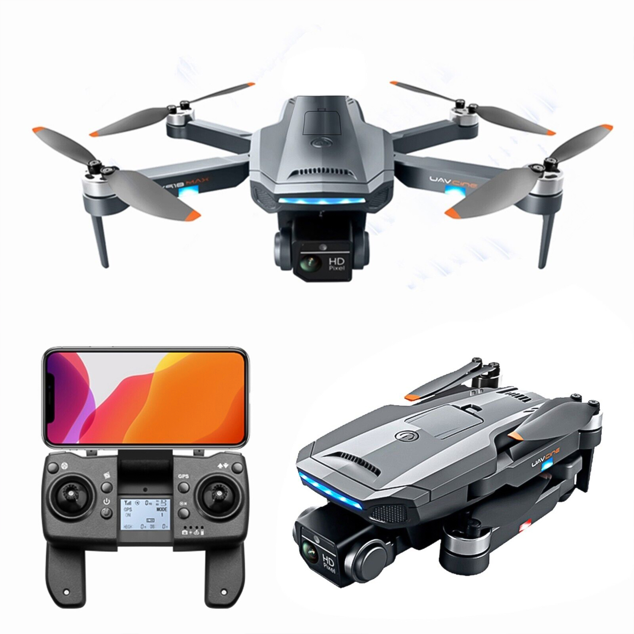 Flycam Mini K918 MAX G.P.S - Máy Bay Điều Khiển Từ Xa Camera HD FPV 1.2Km Chụp Ảnh Trên Không Cảm Biến Tránh Vật Cản xoay 360 độ Không Chổi Than Bay 30 Phút 5GWIF Mẫu Mới 2022 - Hàng Chính Hãng