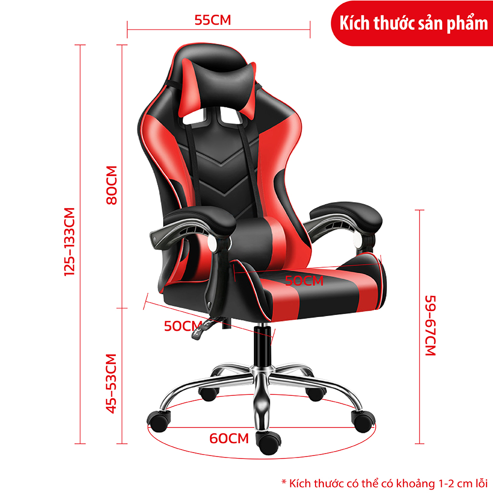 BG Ghế gaming dành cho game thủ MODEL E02-S - GỐI MASSAGE (hàng nhập khẩu)