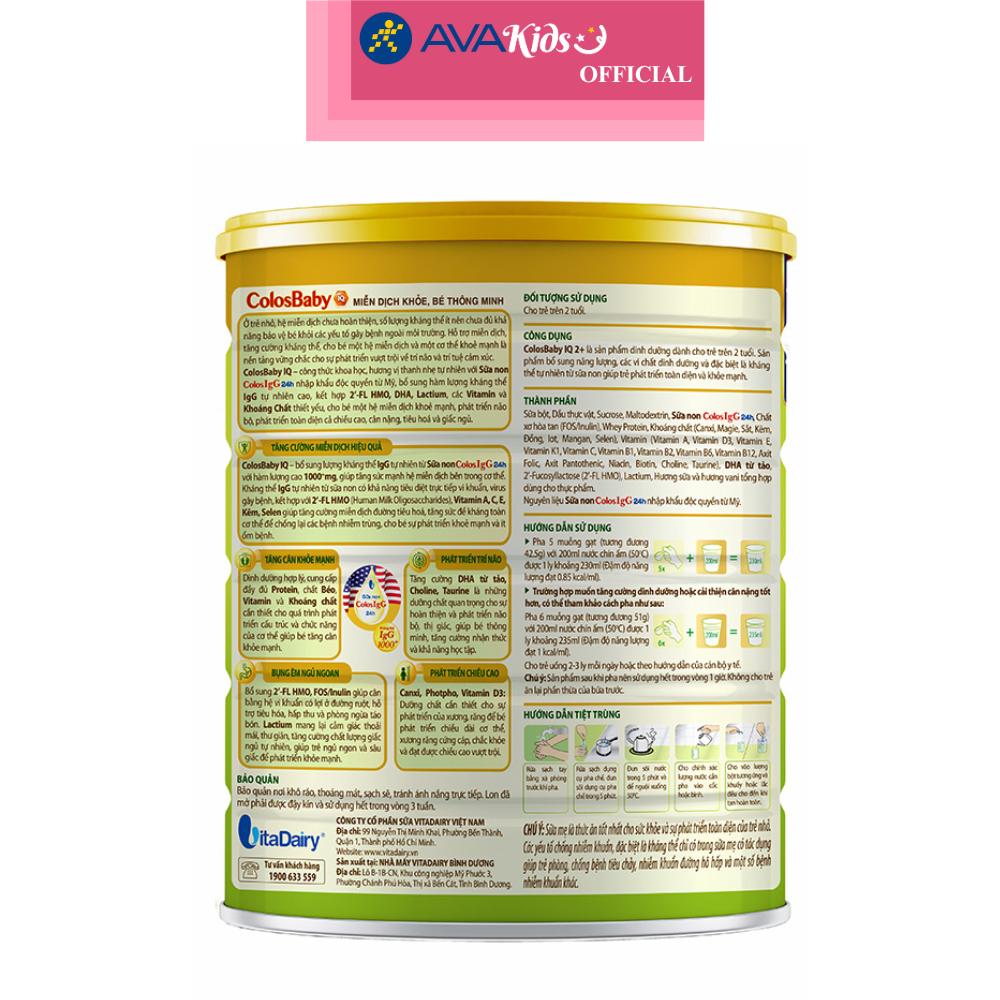 Sữa Bột Colosbaby IQ Gold 2+ 800g - Lon - Hàng chính hãng - Hàng Chính Hãng
