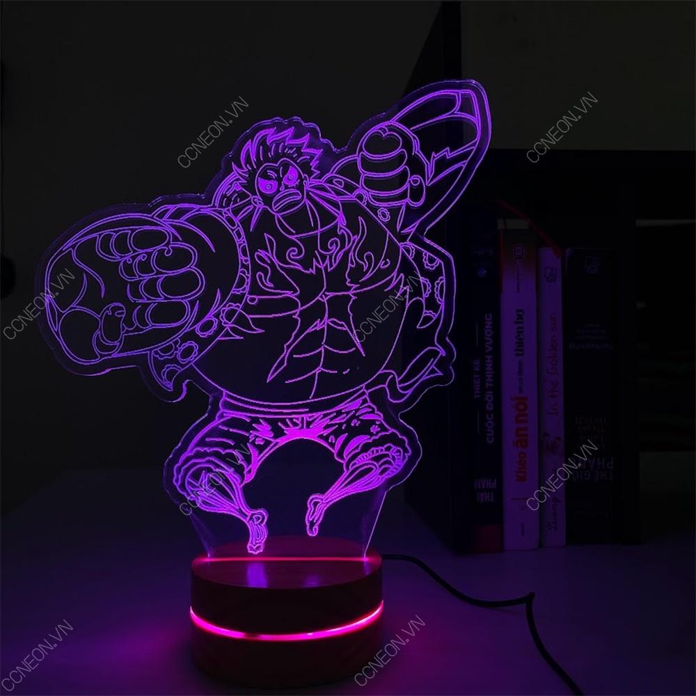 Đèn Led 3D Anime - Đèn Led 16 Màu Hình Nhân Vật Hoạt Hình, Đèn Ngủ Led 3d, Cảm Ứng , Điều Khiển Từ Xa