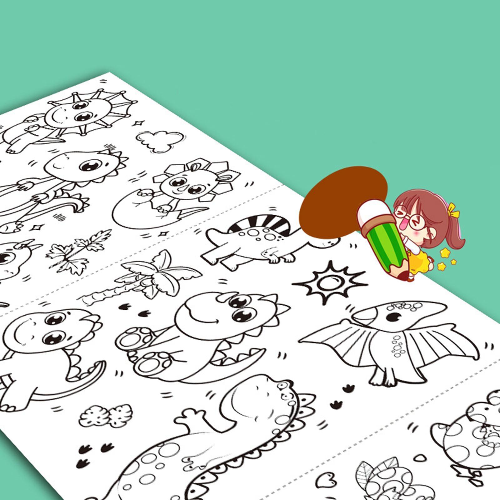 4Pcs Kids Coloring Paper Roll, Coloring Painting Paper, Coloring Poster Table Wall Coloring Sheets, DIY Art Drawing