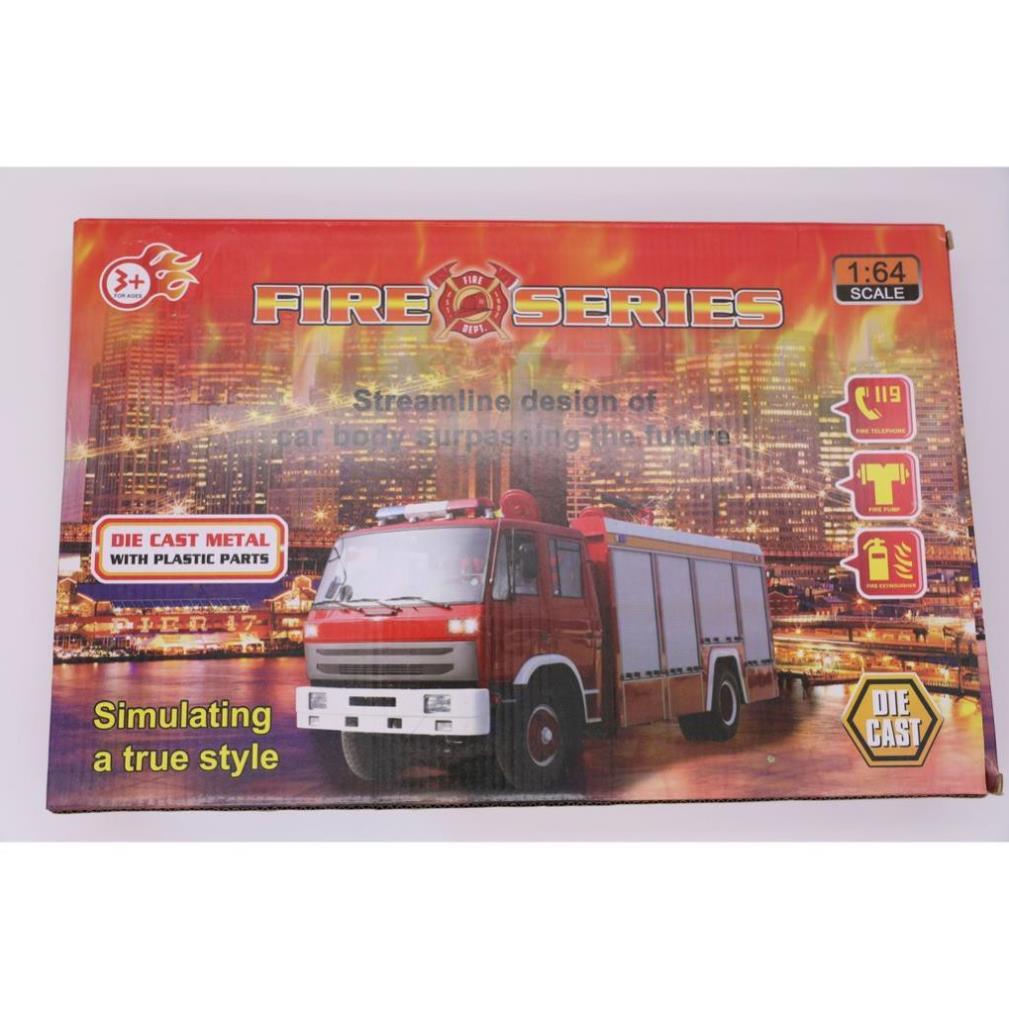 Hộp biệt đội xe cứu hỏa Trận Giả xe bằng sắt SP204