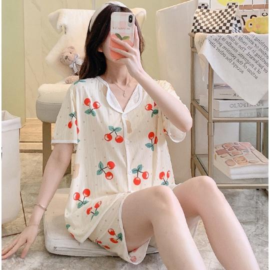 Bộ đồ ngủ nữ đẹp SET 3 CHI TIẾT - Đồ bộ mặc nhà dễ thương - Thời trang mùa hè QUẢNG CHÂU cao cấp giá rẻ