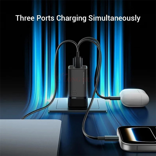 Cốc sạc Cuktech GaN Mini 6 1USB 2Type-C 90W AD653 - Hàng chính hãng