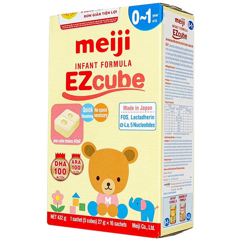 Sữa Meiji Ezcube Infant Formula Dạng Viên (432g)