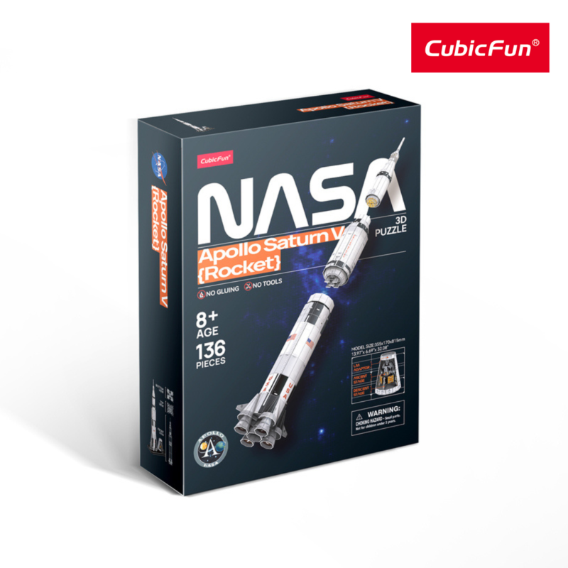 Đồ Chơi CUBIC FUN Xếp Hình 3D Nasa: Tên Lửa Vũ Trụ Saturn V - Apollo DS1059H