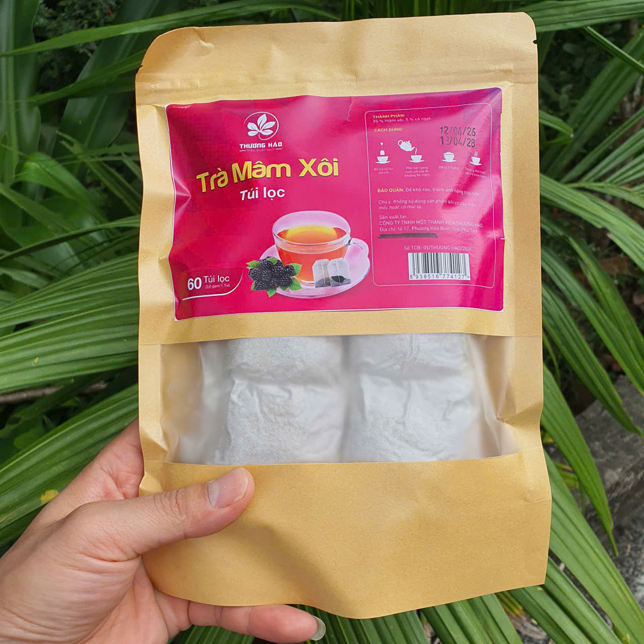 Túi 60 gói trà túi lọc Mâm Xôi -tốt cho nữ