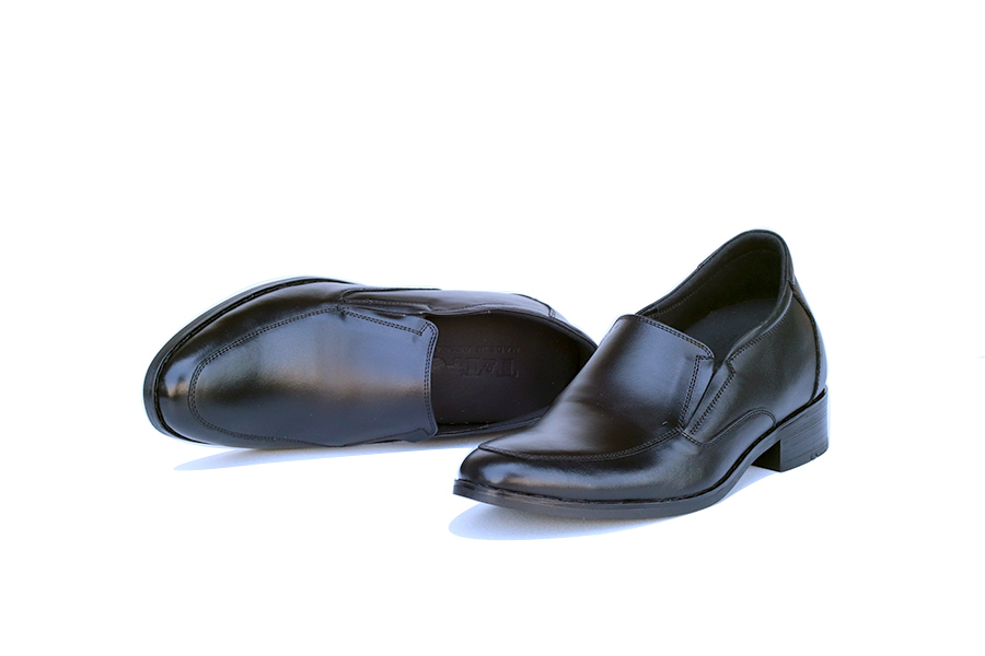 Giày Cao Nam T&TRA Tăng Cao 6Cm- S1013 Đen - Chất Liệu Da Bò Cao Cấp, Đế Cao Su Ghép- Đế Pháp, Phần Tăng Cao Ẩn Bên Trong