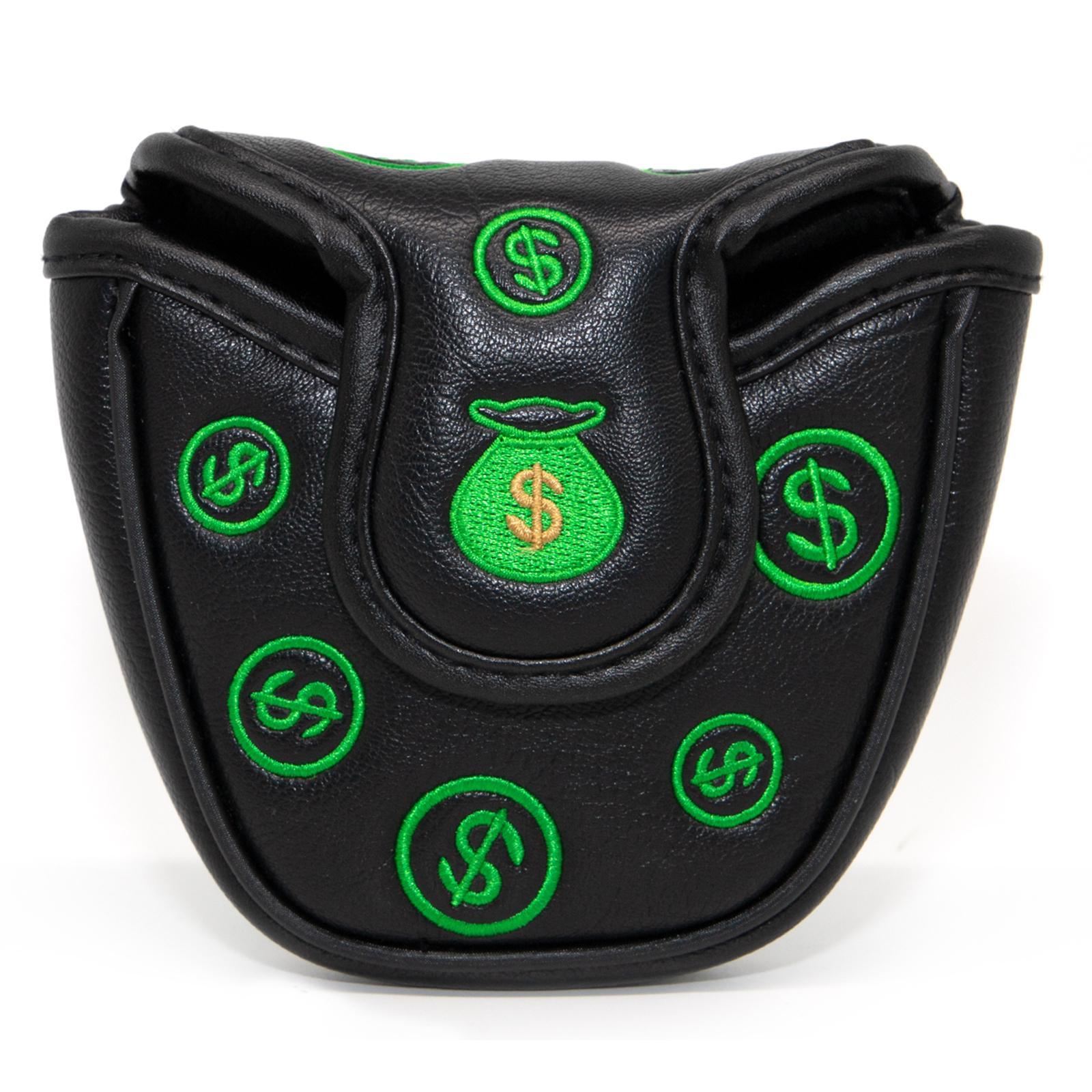 Golf Mallet Putter Head Cover Waterproof PU Leather Golf Putter Headcovers Green