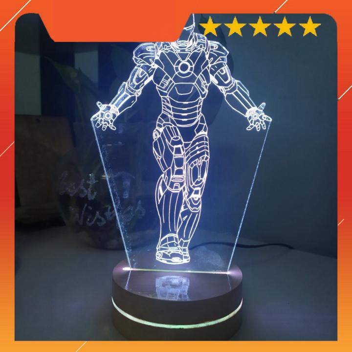 Người Sắt Ironman - Đèn Led 3D 16 Màu Có Kèm Điều Khiển Cực Chất Bền Đẹp
