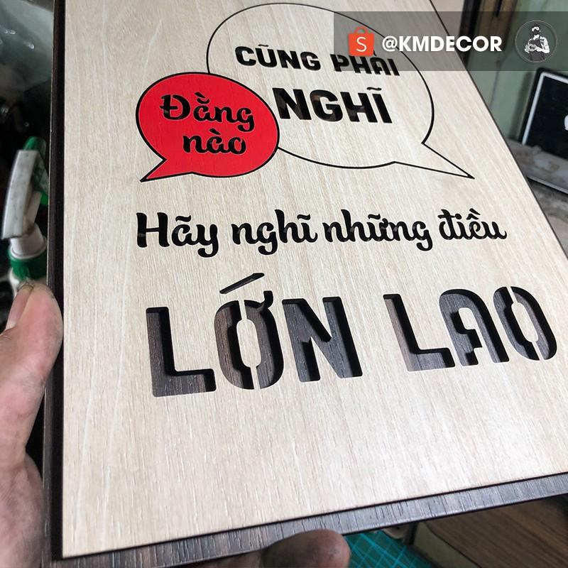 tranh truyền động lực mẫu câu &quot;Đằng nào cũng phải nghĩ hãy nghĩ những điều lớn lao