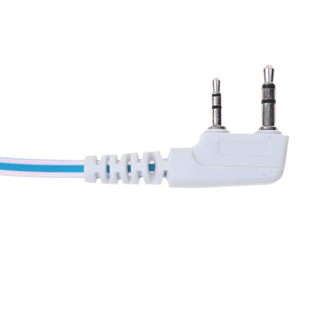 2 Pieces 2 Way Headset Mic Acoustic Tube Earpiece for