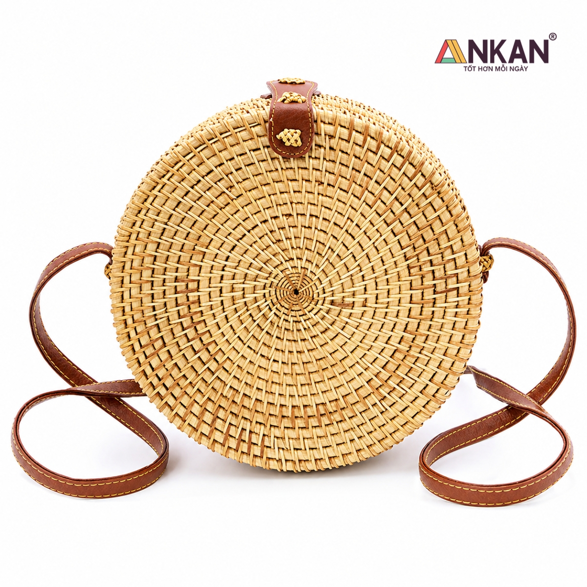 Túi Mây Thời Trang Có Dây Đeo – Túi Mây Vintage Handmade, Túi Mây Đeo Chéo Đi Biển, Picnic, Dạo Phố
