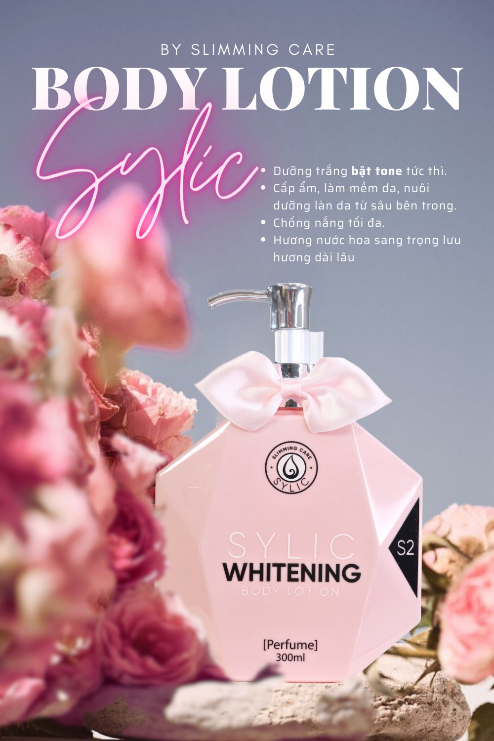 Kem Dưỡng Trắng Da SYLIC Whitening Body Lotion Full Size Hương nước hoa - Dưỡng trắng, cấp ẩm, chống nắng