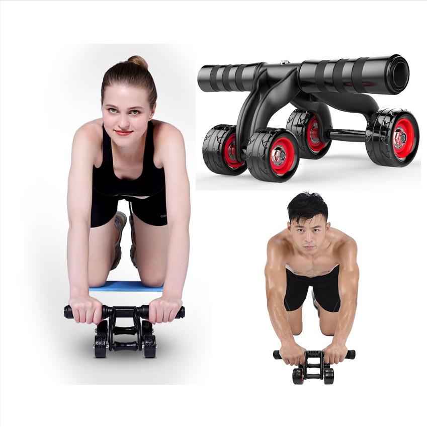 Con Lăn Tập Bụng Gym 4 Bánh Giúp Luyện Tập Thể Dục Tại Nhà