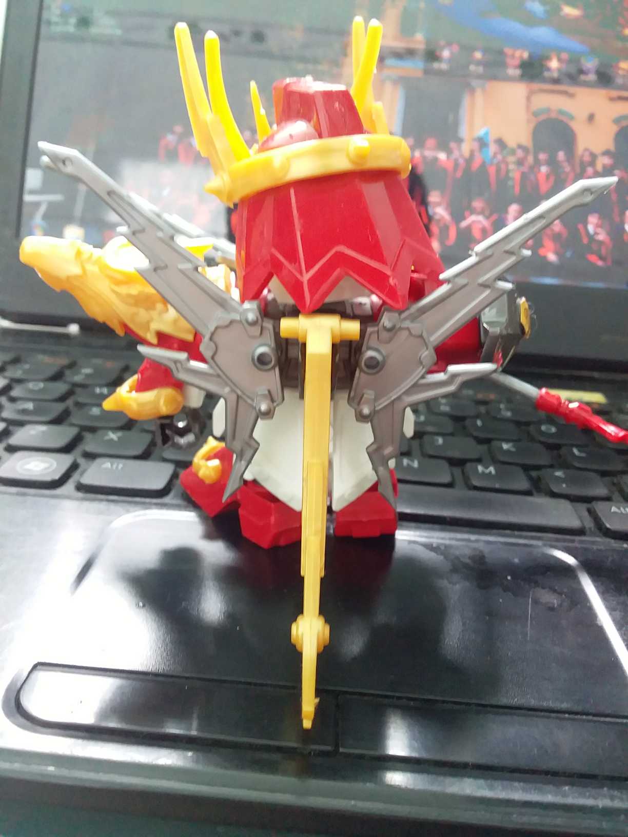 Mô hình trang trí bàn học tướng quân Trương Phi A007, đồ chơi Tam Quốc lắp ghép theo mẫu sd gundam kích thước 12 cm sau khi ráp